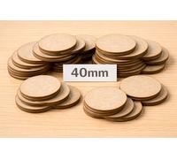 MDF Cerchi Craft Spazio Vuoto 3mm Spesso Taglio Laser 40mm 50mm 60mm Bulk Pacchi