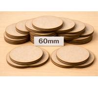 MDF Cerchi Craft Spazio Vuoto 3mm Spesso Taglio Laser 40mm 50mm 60mm Bulk Pacchi