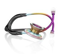 MDF Instruments, Nero-Caleidoscopio MD One Epoch Stetoscopio in Titanio Leggero, Due Testine, Adulto, Programma-componenti-gratuite-a-vita, Tubo: Nero, Testina e Archetto: Caleidoscopio, MDF777TKL11