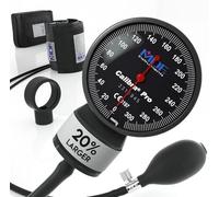 MDF Instruments, Sfigmomanometro Aneroide Calibra Pro con Quadrante XL, Protezione Antiurto e Bracciale Adulto, Calibrazione a Vita, Quadrante Nero, Bracciale Nero, MDF808B11