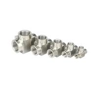 MDFCWJATHI 1/8" 1/4" 3/8" 1/2" 3/4" 1" M20x1.5 Female 304 Stainless Steel Equal Tee 3 Way Pipe Fitting Adapters 2.5 Mpa(3/8") MDFCWJATHI