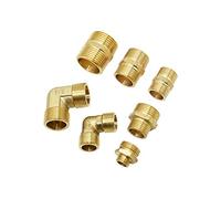 MDFCWJATHI Pipe Fittings 10pcs External Thread 1" 3/4" to 1/2" to 1/4" External Thread Connector Brass Elbow Repair Copper Reduction Connector Hose Extension (Color : 3I4 Elbow) MDFCWJATHI