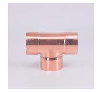 MDFCWJATHI Pipe Fittings 28.6 32 35 38 42 50mm Inner Diameter 99.9% Copper End Feed Tee, The Tee Piping Joint is Used for Air Conditioning (Color : ID 28.6mm Wall 1.6mm) MDFCWJATHI