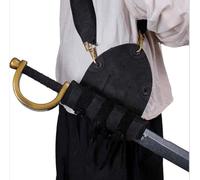 MDFCZXP Copertura della Spada Medievale - Steampunk PU Cuoio Sword Sleeve - One-Shoulder Vita-Montato Sword Holder - Regolabile Spada in Pelle Frog - per Larp Accessori Abbigliamento,B1,5inch