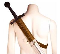 MDFCZXP Custodia per Spada Medievale in Pelle Retro Knight Sword Frog Holder per Performance Costume Props,Marrone,5INCH