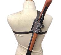 MDFCZXP Fondina per Fucile Medievale Unisex Mid Century Vintage Outdoor Crossbody Sling Sling,Marrone,20cm