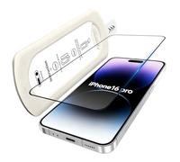 MDHANDD Pellicola protettiva in vetro temperato per iPhone 16 Pro, installazione Full Screen auto, durezza 9H, antiurto, antigraffio, anti-impronte, trasparente, kit di installazione incluso