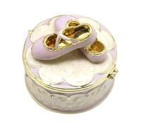 MDHQ Scatola portagioie alla moda ispirata alla danza classica, elegante scatola portagioie in lega con disegni di scarpe da ballo per decorazioni per camera da letto