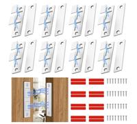 Mdkave Fermaporta magnetico ultra sottile da 6,7 cm, chiusura magnetica per armadietti, porte e armadietti, per chiusura, armadi, cassetti e mobili (8 pezzi argento)