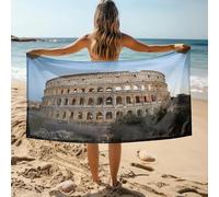 MDKLXIDF Telo Mare Grande 150x200 cm Roma Telo Mare Spugna in Microfibra per Adulti, Leggeri e Compatti Teli Mare per Viaggi/Famiglie/Piscina