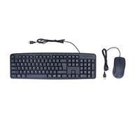 MDKSOUITY KB 8377 - Tastiera cablata con mouse, design ergonomico con staffa ad angolo regolabile, tastiera a 113 tasti full size e mouse levigante da 1000 DPI per desktop, laptop, PC, ufficio, casa