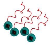 MDKSOUITY Porta Gesso da Biliardo in Gomma Verde da 4 Pezzi, Contenitore per Gesso da Tavolo da Biliardo, Accessorio Leggero per Impugnatura per Stecche da Biliardo con Cavo per Un Facile