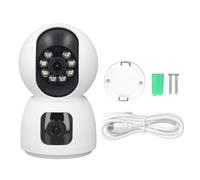 MDKSOUITY Telecamera di sicurezza HD 1080P, telecamera intelligente wireless WiFi per interni con conversazione bidirezionale, visione notturna Pan Tilt a 360 gradi, obiettivo a doppia frequenza per