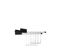 MDL08RACKB - Set di 2 pinze per tostapane Plissé, colore: Nero Alessi