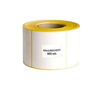 MDlabels Etichette termiche bianche su rotolo 58 x 43 mm, 800 pezzi, autoadesive permanenti, per codici a barre, etichette adesive bianche per scrivere etichette termiche