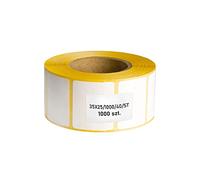 MDlabels - Etichette termiche in rotoli, bianche, 35 x 25 mm, 1000 pezzi, manicotto da 40 mm permanente, per codici a barre