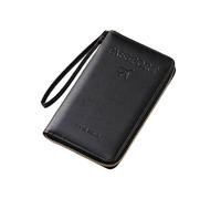 MDLOCJHF Custodia for passaporto multifunzionale con porta passaporto RFID | Portafoglio antifurto in pelle PU, con cerniera, contiene carte, contanti e carta d'imbarco(Noir)