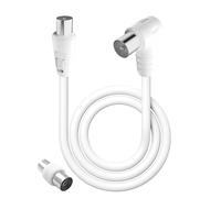 MDLSDE Cavo TV Antenna 1.5 M, Flessibile Coassiale Cavo Maschio a Maschio Alta Qualità Bassa Perdita in Rame puro con Doppia Schermatura con Prolunga Femmina Adattatore per Satellitare TV decoder TNT
