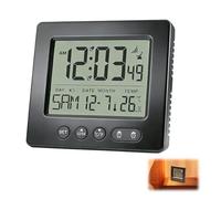 MDLSDE Sveglia digitale radiocontrollato con 2 allarmi, ora automatica orologio radiocontrollato 5 minuti di ripetizione visualizzazione della temperatura