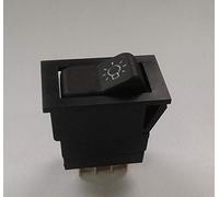 MDM parts Interruttore faro per fiat, nero, interruttore a bilanciere, leva a cerniera, manuale, 1 conto, 2 vie, rame, pannello di montaggio