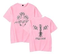 MDMLK Keshi Requiem Album T-Shirt Unisex Casual, Moda da Strada, Manica Corta, Girocollo, Stampa alla Moda,Rosa,4XL