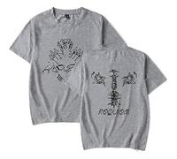 MDMLK Keshi Requiem Album T-Shirt Unisex Casual, Moda da Strada, Manica Corta, Girocollo, Stampa alla Moda,Grigio,S