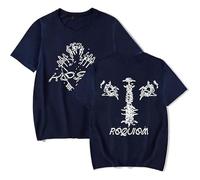 MDMLK Keshi Requiem Album T-Shirt Unisex Casual, Moda da Strada, Manica Corta, Girocollo, Stampa alla Moda,Blu,XXS