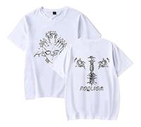 MDMLK Keshi Requiem Album T-Shirt Unisex Casual, Moda da Strada, Manica Corta, Girocollo, Stampa alla Moda,Bianca,XXS