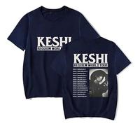 MDMLK Keshi Requiem US Tour 2025 T-Shirt Unisex Casual, Moda da Strada, Manica Corta, Girocollo, Stampa alla Moda,Blu,L