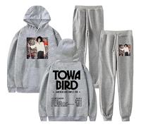 MDMLK Keshi Requiem World Tour Logo Merch Elpa con Cappuccio A Maniche Lunghe Stampata alla Moda, Poliestere, Unisex,Grigio,L