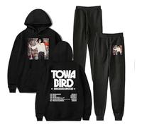 MDMLK Keshi Requiem World Tour Logo Merch Elpa con Cappuccio A Maniche Lunghe Stampata alla Moda, Poliestere, Unisex,Nero,XXS