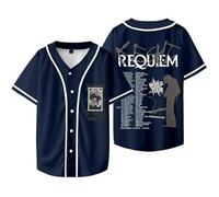 MDMLK Keshi Requiem World Tour Merch T-Shirt Unisex Casual, Moda da Strada, Manica Corta, Girocollo, Stampa alla Moda,Blu,S
