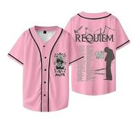 MDMLK Keshi Requiem World Tour Merch T-Shirt Unisex Casual, Moda da Strada, Manica Corta, Girocollo, Stampa alla Moda,Rosa,XS