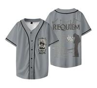 MDMLK Keshi Requiem World Tour Merch T-Shirt Unisex Casual, Moda da Strada, Manica Corta, Girocollo, Stampa alla Moda,Grigio,XXL