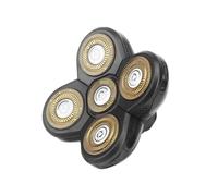 MDNHHBPZ Testine di ricambio per rasoio elettrico a 5 teste, per testa e viso, facile installazione (nero + oro)