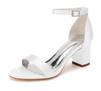 Mdrcg Sandali Donna Raso Tacco Blocco, Cavigliera Strass Scarpe