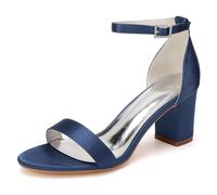 Mdrcg Sandali Donna Raso Tacco Blocco, Cavigliera Strass Scarpe
