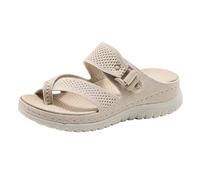Mdrcg Sandali Infradito da Donna con Cinturino Regolabile Ciabatte Platform comode in Mesh Traspirante con Chiusura a Fibbia, Ideali da Indossare Tutto Il Giorno.,Flesh,41 EU
