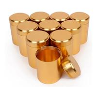 MDSIOKHJ Barattoli per Candele 10 Pezzi Portatili Multiuso Rotondi Mini Sigillo in Metallo lattina for tè Candela barattoli di Caramelle aromaterapia(Color 7)