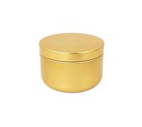 MDSIOKHJ Barattoli per Candele 100 Pezzi da 50 ml di barattoli Alluminio Vuoti Rotondi for Candele, Latta for spezie, contenitori Ricaricabili for Cosmetici e Creme for Il Viso, for Viaggi(Gold)