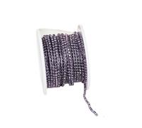 MDSIOKHJ Catena di Strass SS6-SS12 5 iarde/10 Iarde Catena a Coppa con Strass in Cristallo Multicolore da Cucire sulla Catena a in Colla su Finitura in Pietra per Cucito(Color 4,2yard,SS6-2mm)