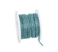 MDSIOKHJ Catena di Strass SS6-SS12 5 iarde/10 Iarde Catena a Coppa con Strass in Cristallo Multicolore da Cucire sulla Catena a in Colla su Finitura in Pietra per Cucito(Color 2,5Yards,SS8-2.5mm)