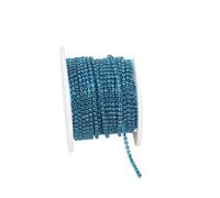 MDSIOKHJ Catena di Strass SS6-SS12 5 iarde/10 Iarde Catena a Coppa con Strass in Cristallo Multicolore da Cucire sulla Catena a in Colla su Finitura in Pietra per Cucito(Color 5,2yard,SS6-2mm)