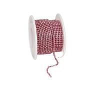 MDSIOKHJ Catena di Strass SS6-SS12 5 iarde/10 Iarde Catena a Coppa con Strass in Cristallo Multicolore da Cucire sulla Catena a in Colla su Finitura in Pietra per Cucito(Color 3,5Yards,SS12-3.0mm)