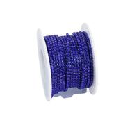 MDSIOKHJ Catena di Strass SS6-SS12 5 iarde/10 Iarde Catena a Coppa con Strass in Cristallo Multicolore da Cucire sulla Catena a in Colla su Finitura in Pietra per Cucito(Color 1,2yard,SS6-2mm)