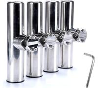 MDSIOKHJ Portacanne da Pesca per Barca 4 Pezzi Portacanna da Pesca, Morsetto di Montaggio su Guida in Acciaio Inox portacanna, Supporto Regolabile for Canna for Guide