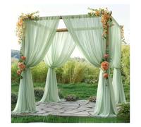 MDSIOKHJ Tende da Soffitto per Matrimoni Un baldacchino in Tulle Multicolore, Perfetto for Il soffitto di Nozze e Le Decorazioni ad Arco; Fai da Te Possibile(Green)