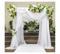 MDSIOKHJ Tende da Soffitto per Matrimoni Un baldacchino in Tulle Multicolore, Perfetto for Il soffitto di Nozze e Le Decorazioni ad Arco; Fai da Te Possibile(White)