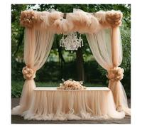 MDSIOKHJ Tende da Soffitto per Matrimoni Un baldacchino in Tulle Multicolore, Perfetto for Il soffitto di Nozze e Le Decorazioni ad Arco; Fai da Te Possibile(Champagne)