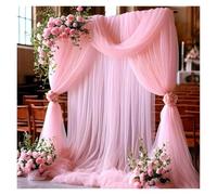 MDSIOKHJ Tende da Soffitto per Matrimoni Un baldacchino in Tulle Multicolore, Perfetto for Il soffitto di Nozze e Le Decorazioni ad Arco; Fai da Te Possibile(Pink)